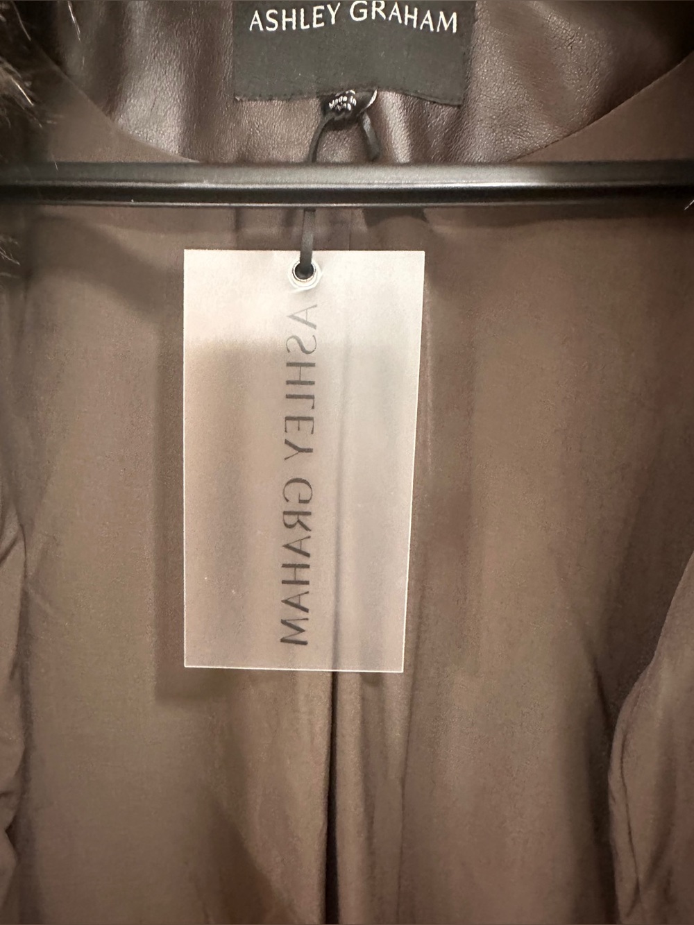 NEW Ashley Graham Dark Brown Fur Wrap Long Coat Women’s Plus Size 0X MSRP $300 - Picture 8 of 12